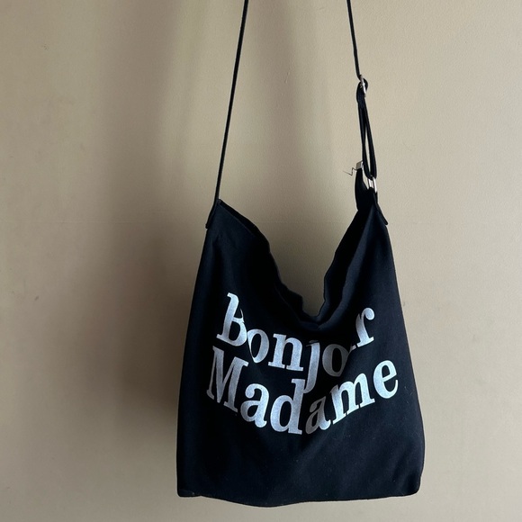 ✌️4 for $20✌️ Bonjour madame Canvas tote bag - Picture 7 of 8